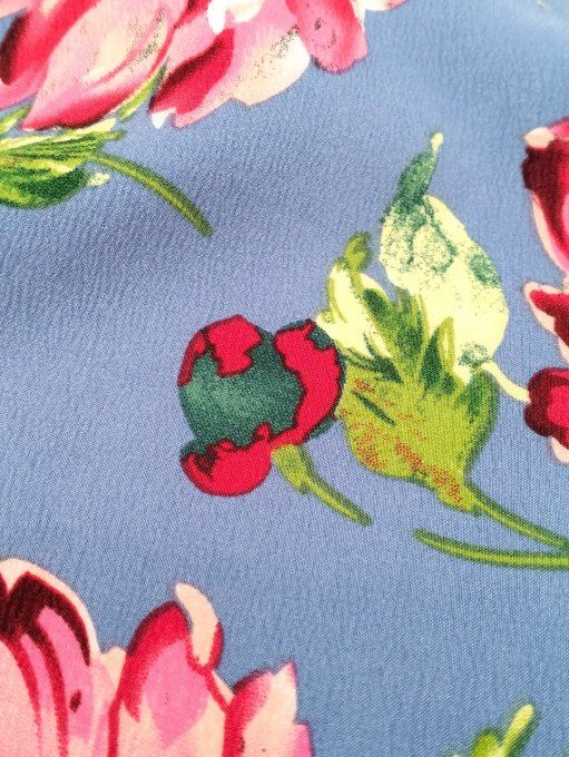 Bonnet chimio foulard intégré fabriqué en Vendée   "Floral" 