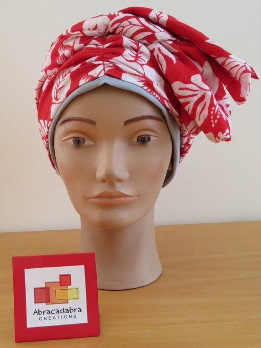 Bonnet chimio foulard intégré fabriqué en Vendée BRADERIE