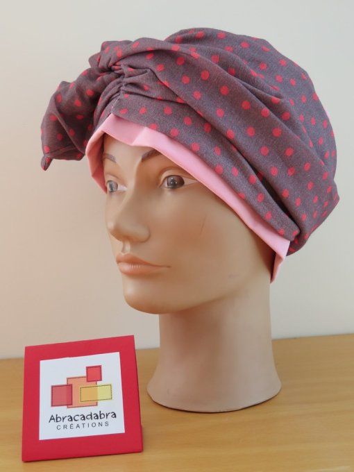 Bonnet chimio foulard intégré fabriqué en Vendée BRADERIE