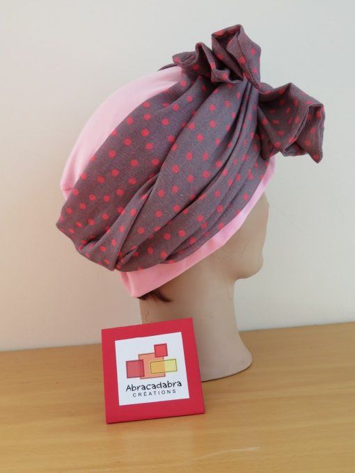 Bonnet chimio foulard intégré fabriqué en Vendée BRADERIE
