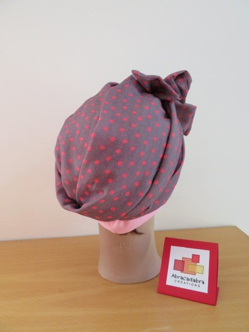 Bonnet chimio foulard intégré fabriqué en Vendée BRADERIE