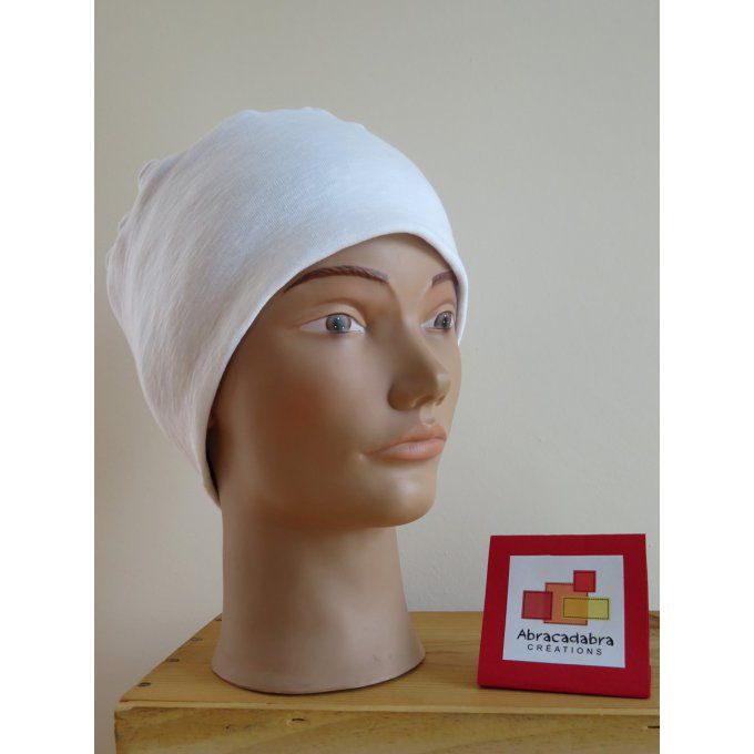 Bonnet yoga blanc basic