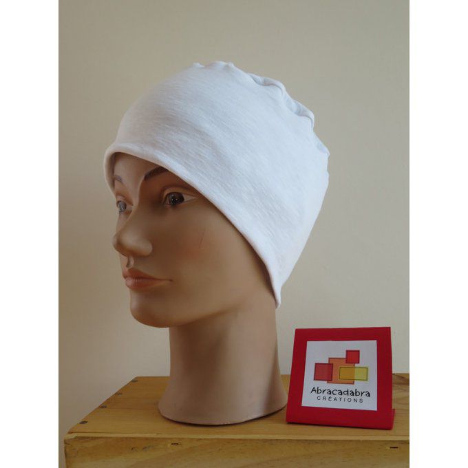 Bonnet yoga blanc basic