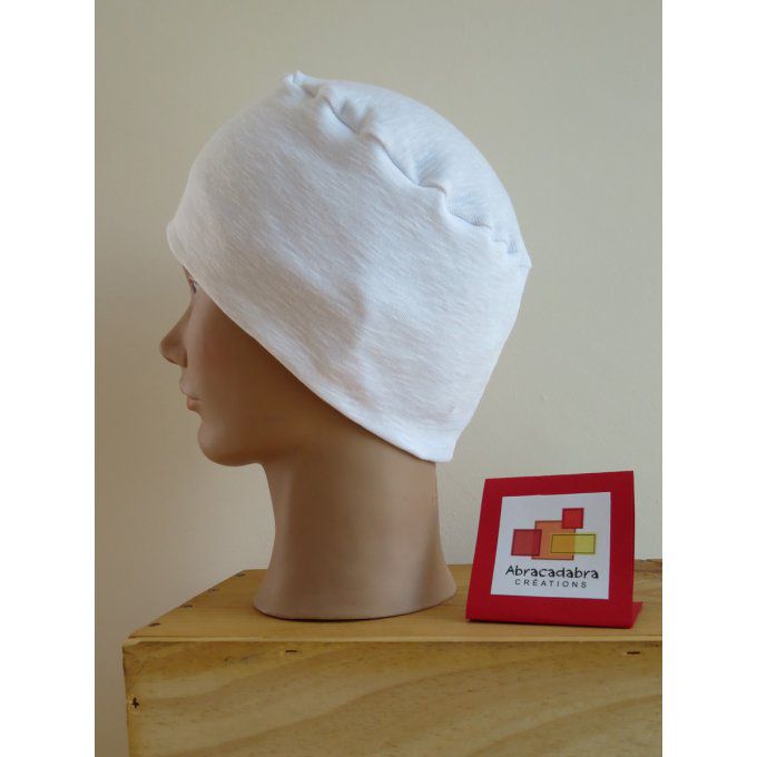 Bonnet yoga blanc basic