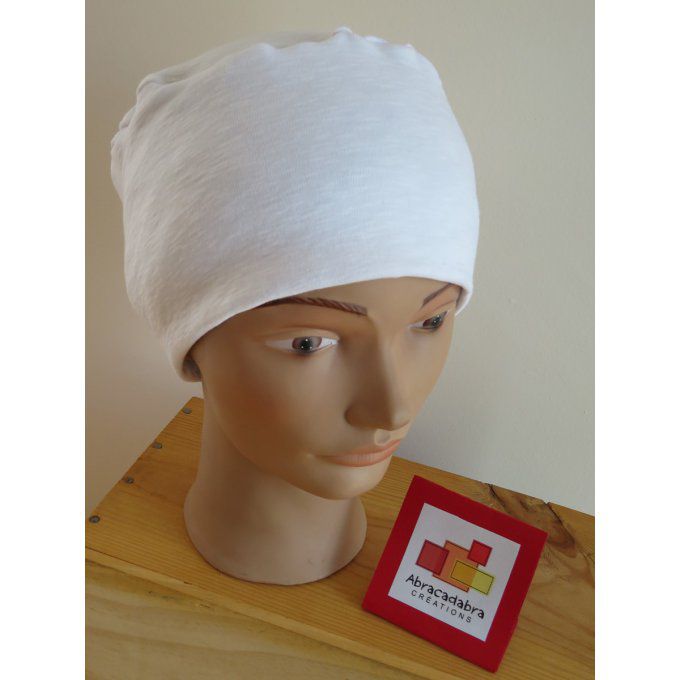 Bonnet yoga blanc basic