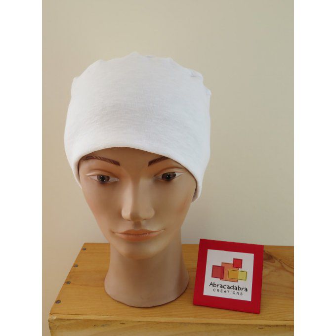 Bonnet yoga blanc basic