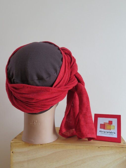 Bonnet chimio foulard intégré fabriqué en Vendée BRADERIE