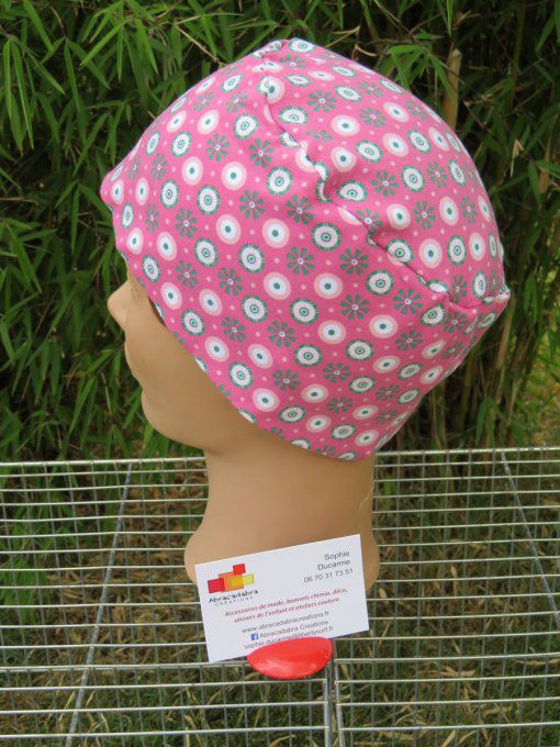 Bonnet chimio basic "mosaïque" fabriqué en Vendée 