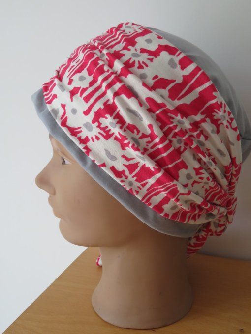 Bonnet chimio foulard intégré fabriqué en Vendée BRADERIE