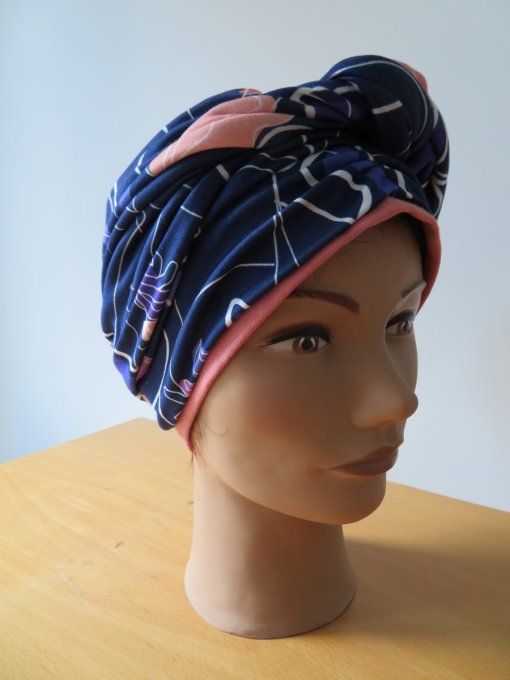 Bonnet chimio foulard intégré fabriqué en Vendée  