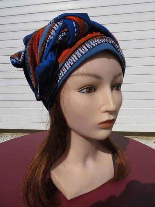 Bonnet chimio foulard intégré fabriqué en Vendée  