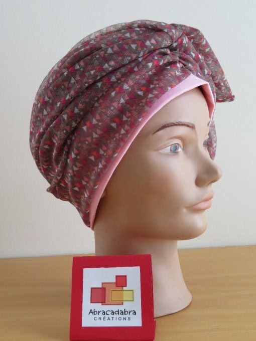 Bonnet chimio foulard intégré fabriqué en Vendée BRADERIE 