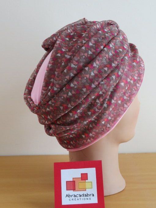 Bonnet chimio foulard intégré fabriqué en Vendée BRADERIE 