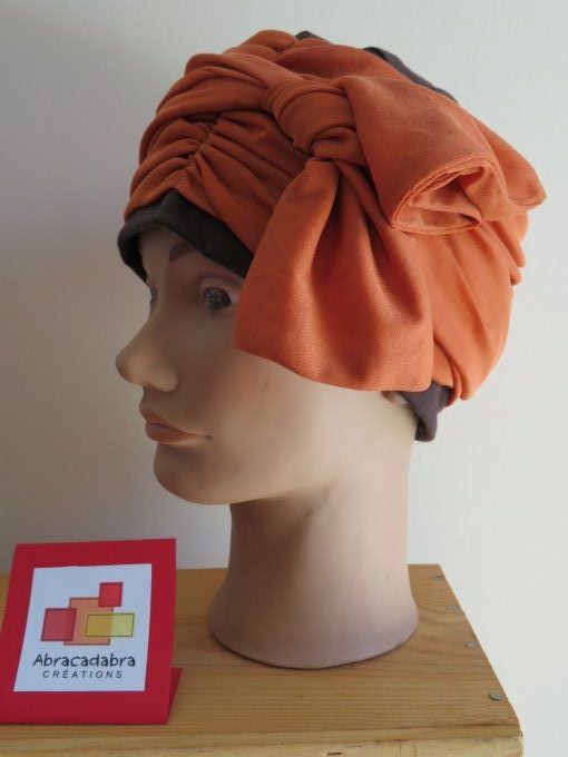 Bonnet chimio foulard intégré fabriqué en Vendée BRADERIE