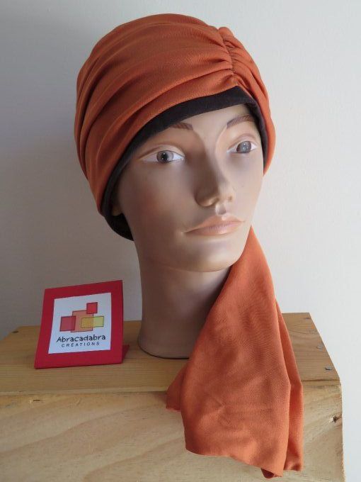 Bonnet chimio foulard intégré fabriqué en Vendée BRADERIE